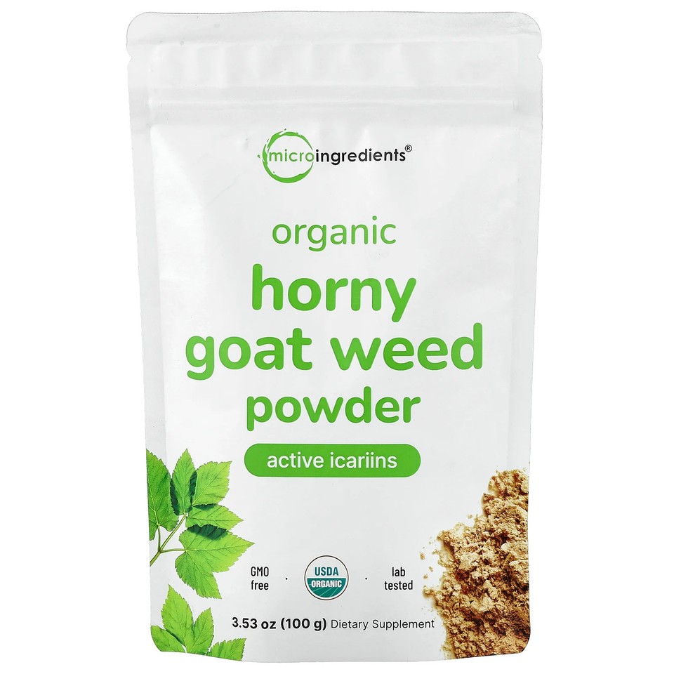 Organic Horny Goat Weed Powder, 3.53 oz (100 g)