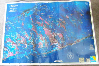 #ad Bahia Honda To Key West Aerial Photo Map Color 23 X 32 2004 Collectible FreeShip $39.99