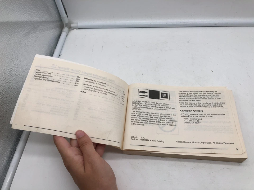 2007 Chevrolet Impala Owners Manual OEM A01B24014 - Image 4 of 4