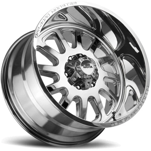 (Set of 4) Off-Road Monster M17 20x10 6x5.5" -19mm Chrome Wheels Rims 20" Inch Foto 4 de 4