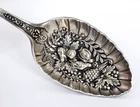 Gorgeous Antique Silverplate Repousse Berry Fruit Spoon, 17cms in Length.