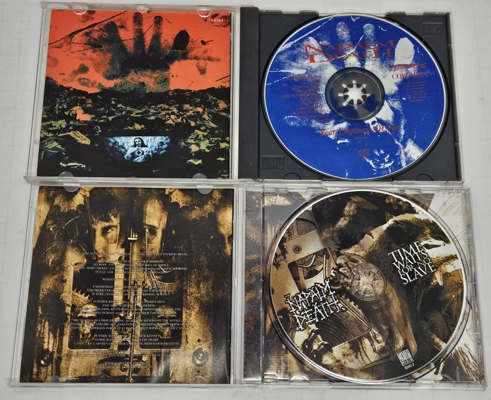 Napalm Death CD Lot Fear, Emptiness, Despair Time Waits For No Slave Diatribes  - Image 3 of 4