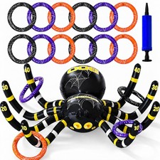 Garma Halloween Games for Kids, 39-Inch Inflatable Spider Ring Toss Game
