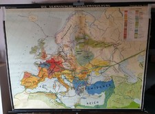 Rollkarte, Schulwandkarte, Lehrkarte, Geschichte, Die German. Völkerwanderung 
