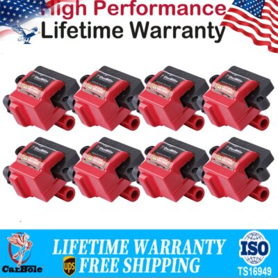 Square Ignition Coil Set of 8 for Chevy Silverado/Express & GMC Sierra/Savana US