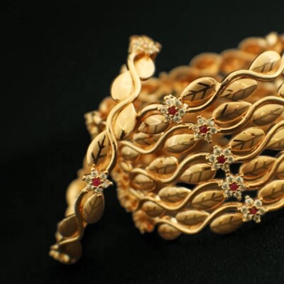 24k gold plated high quality bracelet and ring