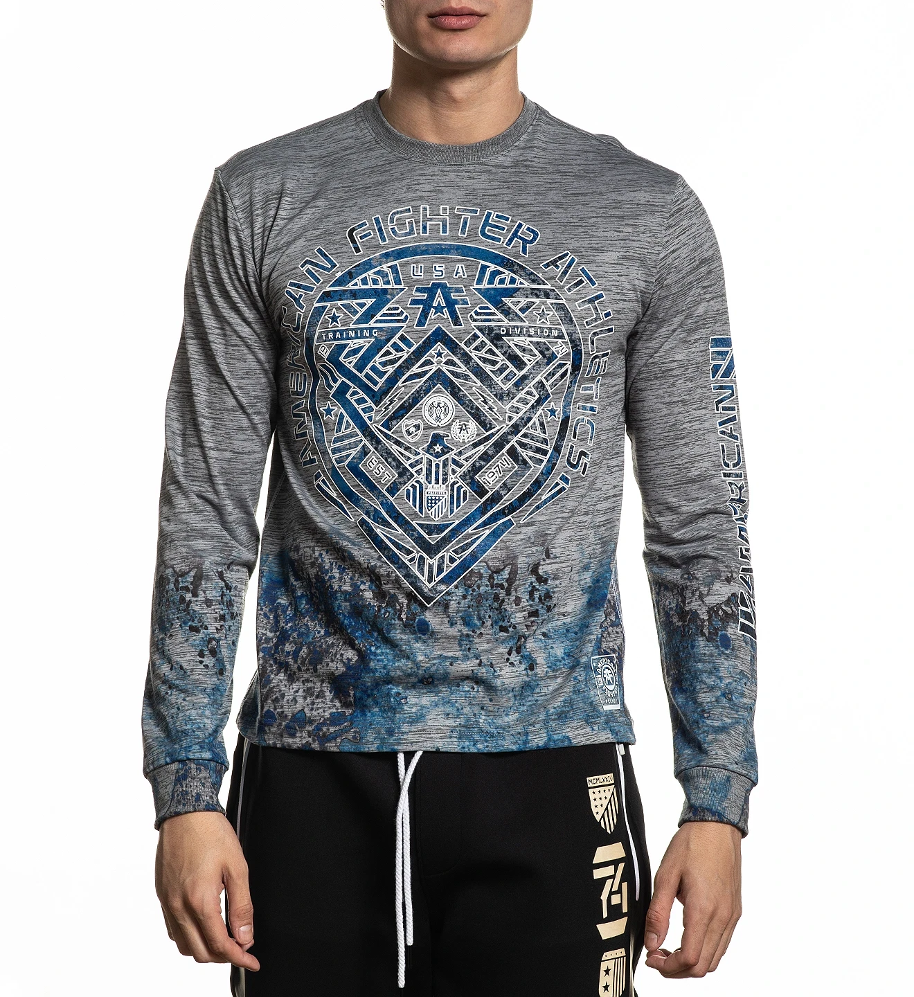 AMERICAN FIGHTER HENDERSON Men's T-Shirt L/S Biker MMA