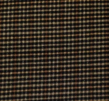 ROBERT ALLEN BUFFALO CHECK STRIPE BLACK WOOL BLEND FABRIC BY THE YARD 57"W