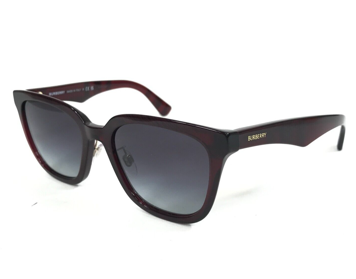 Burberry Sunglasses B4446-D 4115/8G Burgundy Check Frames w Gray