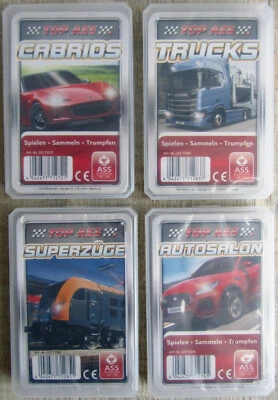 ALTENBURGER SPIELKARTEN ASS Kartenspiel Quartett Spiel - Autos Trucks Superzüge Cabrios Autosalon