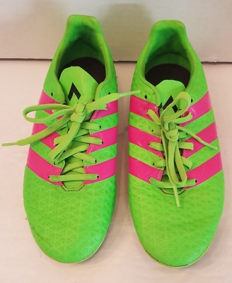Adidas Men's Ace 16.4 FxG Outdoor Grass Soccer Cleats Neon Green/Pink SZ 4