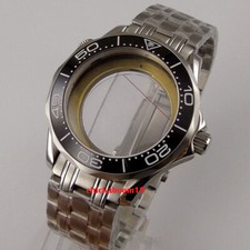 41mm Sapphire Glass Case Back Ceramic Bezel Watch Case Fit NH35 NH36 Movement
