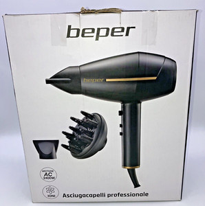 Beper Profi-Haartrockner mit Wechselstrommotor, 2 Geschwindigkeiten und 3 Temper