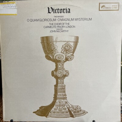 Victoria Two Masses O Quam Gloriosum O Magnum Mysterium Vinyl Record LP NM 1964
