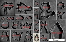 Cookie Cutter 25 pcs/set Collection Tin Metal Large Mid Small Group 2