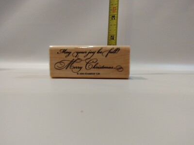 Stampin Up May Your Joy Be Full! Merry Christmas Rubber Stamp 