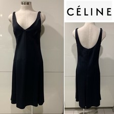 CÉLINE France -Pheobe Philo New$2750 Black Bustier Panel Dress 42Fr/12Aust/8US