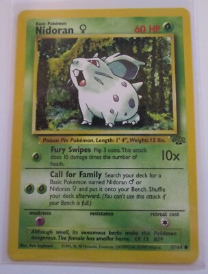 NIDORAN Jungle Set 1999 Pokemon Card 57/64 LP
