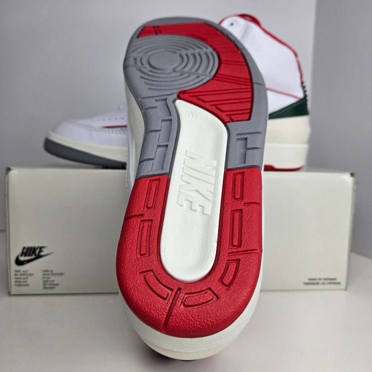 Air Jordan 2 Retro Origins White/Red/Green Size 9.5 Men | eBay