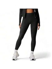 Women's High-Waisted Floral Textured Athletic Leggings