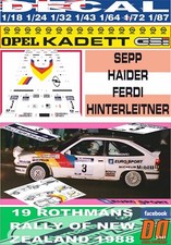 DECAL OPEL KADETT GSI SEPP HAIDER R. NEW ZEALAND 1988 WINNER (05)