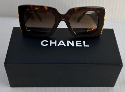 Chanel 5480HA Dark Tortoise, Polarized, Gradient Brown Lense, Square  Sunglasses