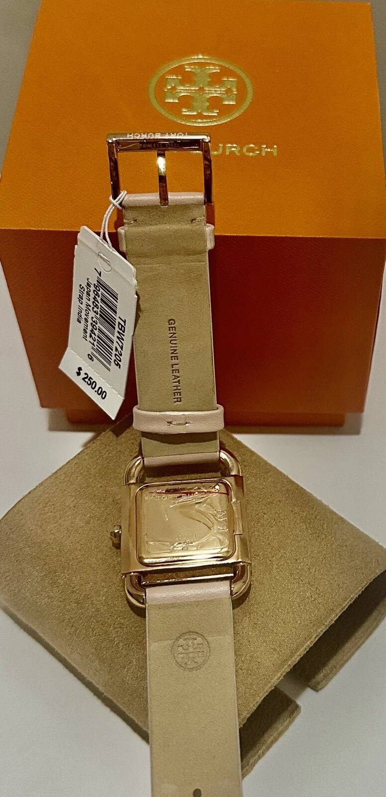 Orologio Nuovo con Etichette Tory Burch Phipps Oro Rosa TBW7205