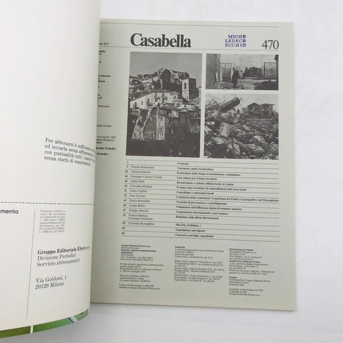 Casabella n 470 giugno 1981 Rivista Architettura Terremoto Ricostruzione Irpinia - Foto 2 di 2