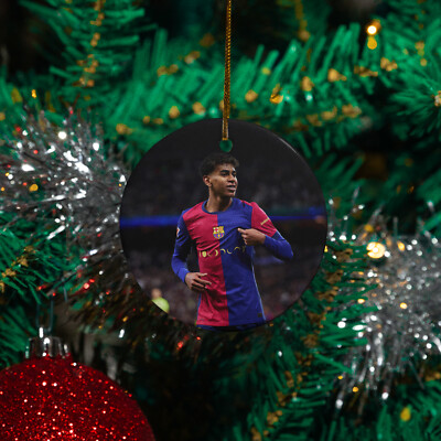Lamine Yamal Xmas Tree Ornament - Barcelona Soccer Star Fans Christmas Ornament