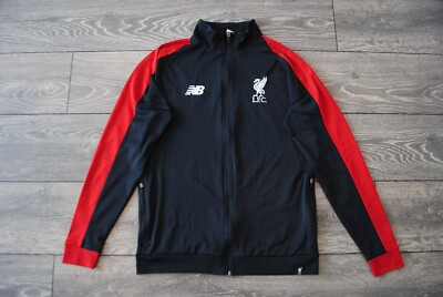 ウェア New Balance LFC Liverpool Track Jacket 2018-19 LIVERPOOL NEW BALANCE TRACK TOP JACKET FULL ZIP BLACK