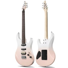 🎸Donner DMT-66 Electric Guitar SSH Pickup Solid Body Pink + Gig Bag Tremelo Bar