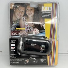 NOS Vivitar DVR 810HD High Definition Compact Camcorder Black HD Factory Sealed