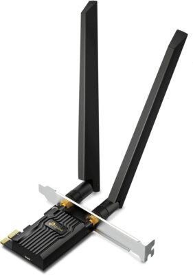 AXE5400 WiFi 6E Bluetooth 5.3 PCIe Adapter for Gaming Fast Reliable Connection