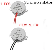 1pcs CCW & CW AC 24V TYC 50Hz Synchron Motor 4W Cat litter pan motor 1/1.2 R/min