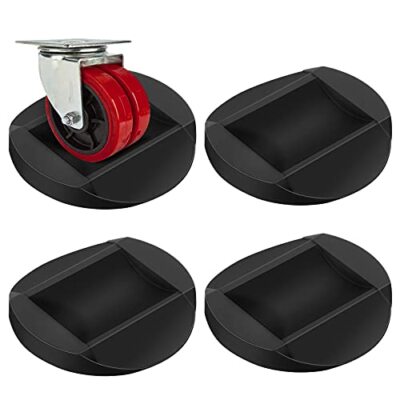 Furniture Stopper, 4 Pack 3''x3'' Wheel Stoppers Bed Stoppers  Assorted Sizes 