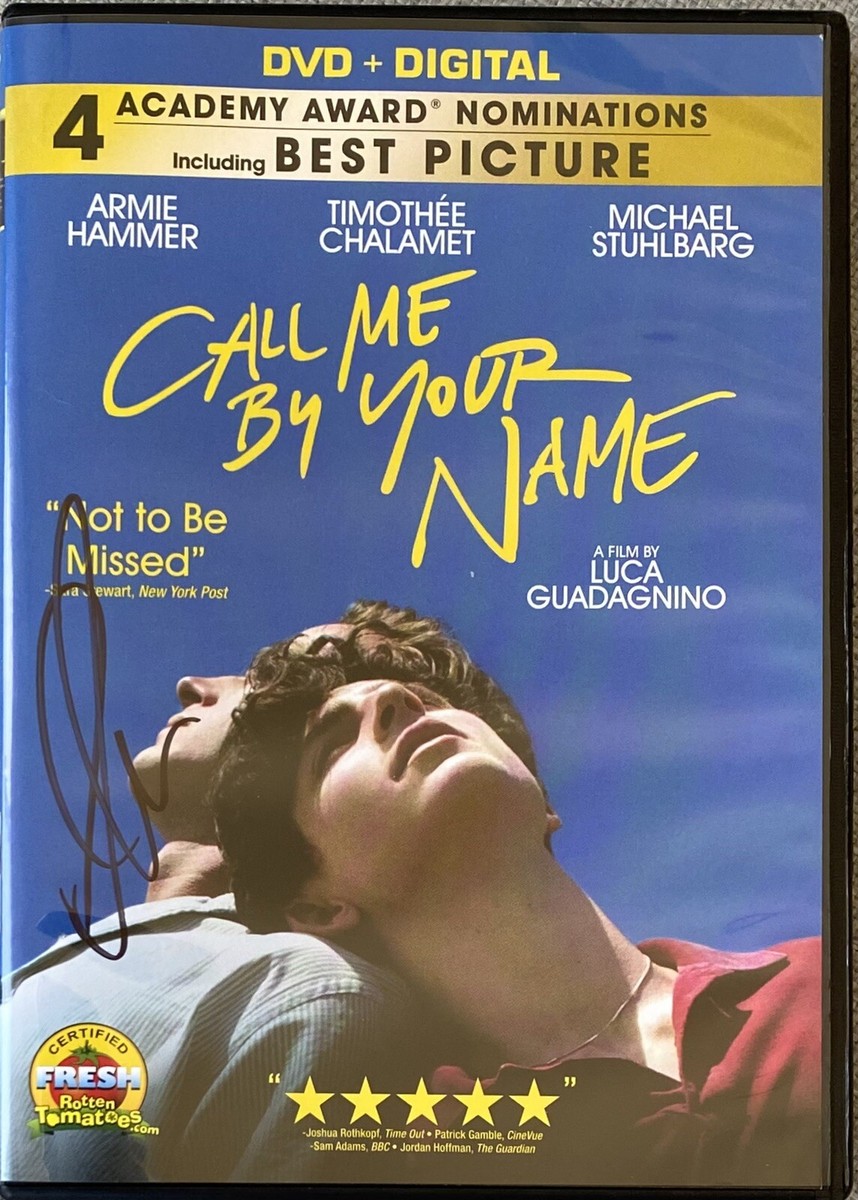 Armie Hammer Signed In Person Call Me By Your Name DVD Cover