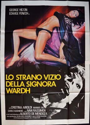 BLADE OF THE RIPPER Italian 4F movie poster 55x79 EDWIGE FENECH
