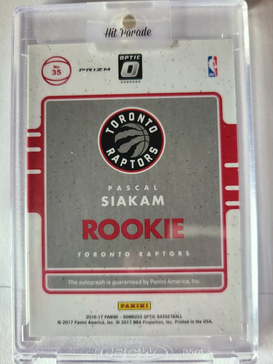 2016-17 Donruss Optic Pascal Siakam Rookie RC Auto Silver Holo 
