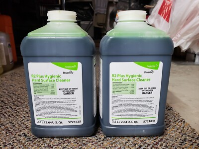 LOT of 2 Diversey 2.5L R2 Plus Hygienic Hard Surface Cleaner 5721835