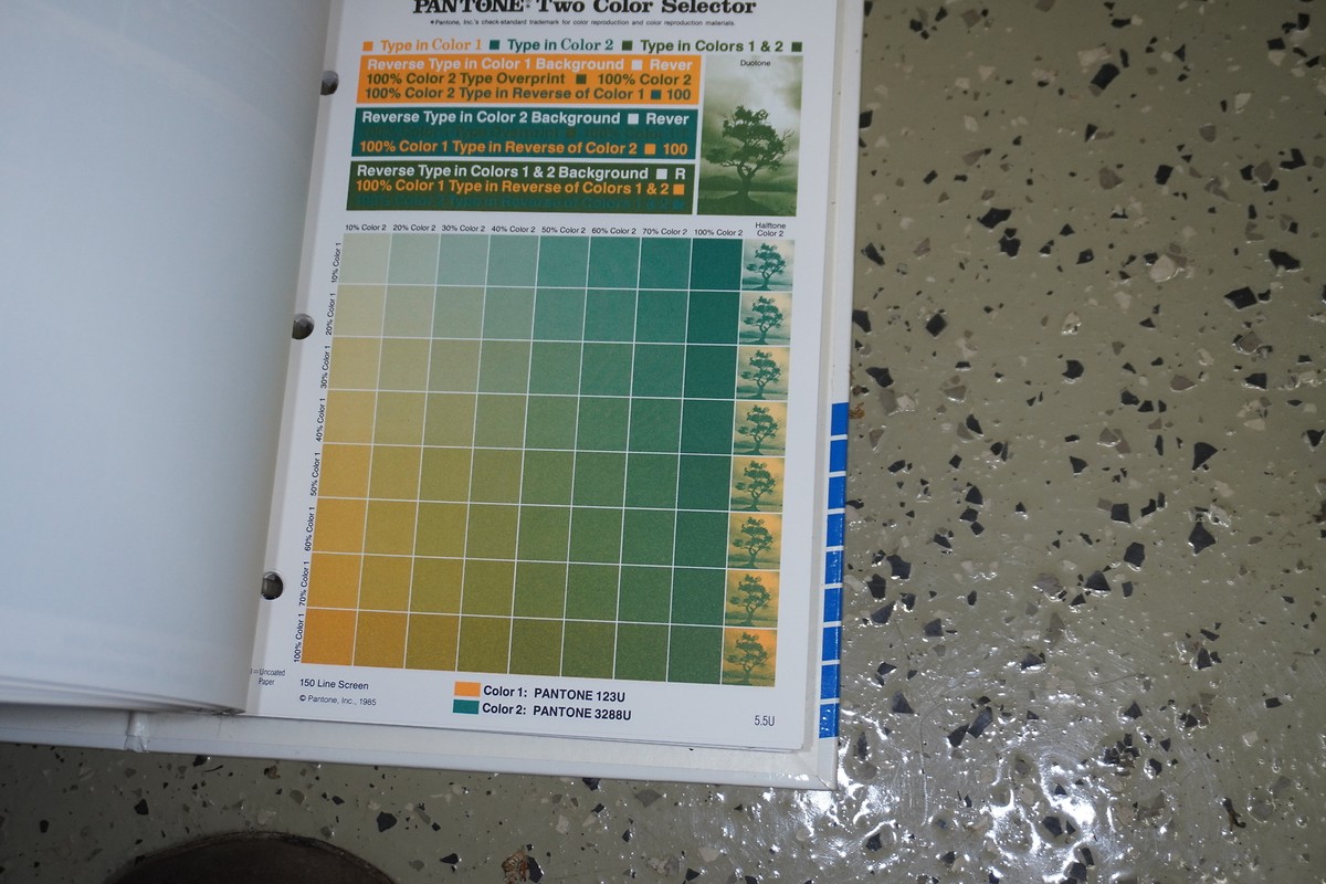 Pantone Two Color Selector Binder Color Chips 1987 | eBay