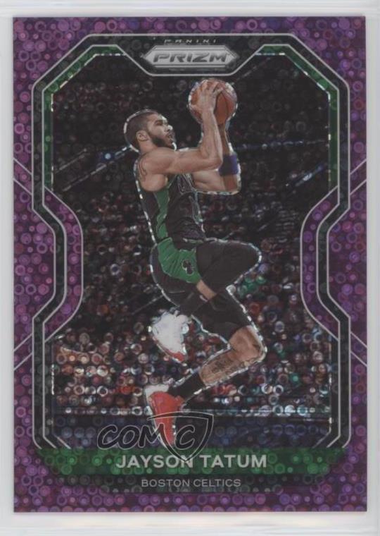 2020-21 Panini Prizm Fast Break Purple Prizm 37/75 Jayson Tatum #119