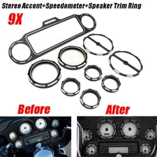 Radio Gauge Inner Fairing Trim Kit For Harley Touring Electra Street Glide 96-13