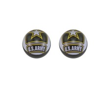 BICYCLE BIKE ARMY LOGO STYLE VALVE CAPS SCHRADER VALVE BLACK/WHITE.