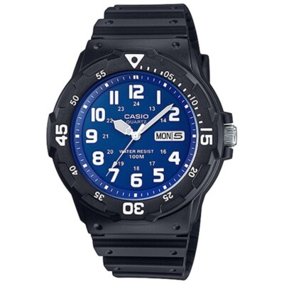 CASIO MRW-200H-2B2VDF UHR HARZ BLAU DATUM TAG 43mm UNTERPREIS