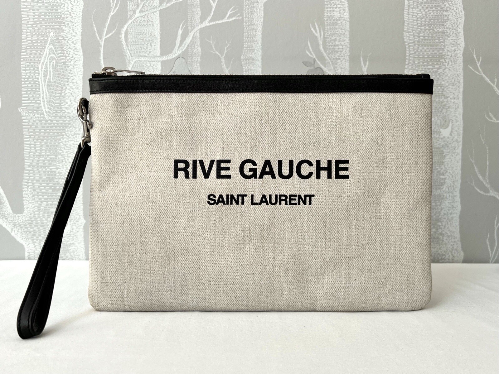 YSL Saint Laurent 'Rive Gauche' pochette da polso pochette ** NUOVO **