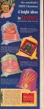 1948 Lustrex Baby's First Christmas Vintage Print Ad Monsanto