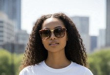 FREIDA ROTHMAN Madison Matte Cat Eye Tortoise Gradient Sunglasses UV400