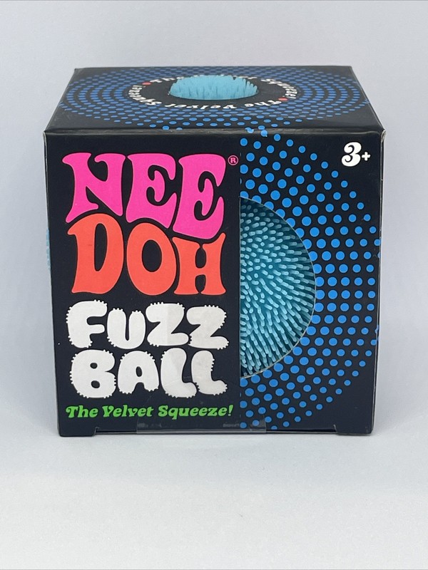 Schylling NEE DOH Fuzzball Blue Velvet Squeeze Needoh Rare Mint NEW SP Toy 🔥🔥