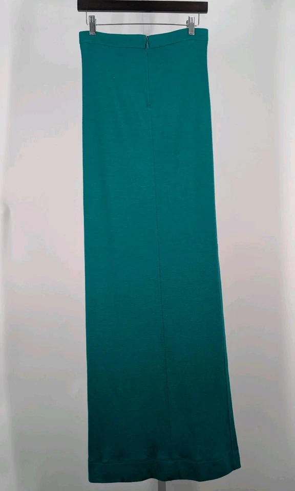 Saia Longa de Malha de Lã Verde Selva Calvin Klein 205w39nyc 28" Cintura Raf Simons - Imagem 3 de 4