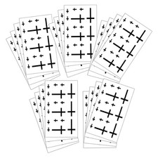 20 Sheet Cross Temporary Tattoo, Realistic Small 20 Count Pack of 1 , Black